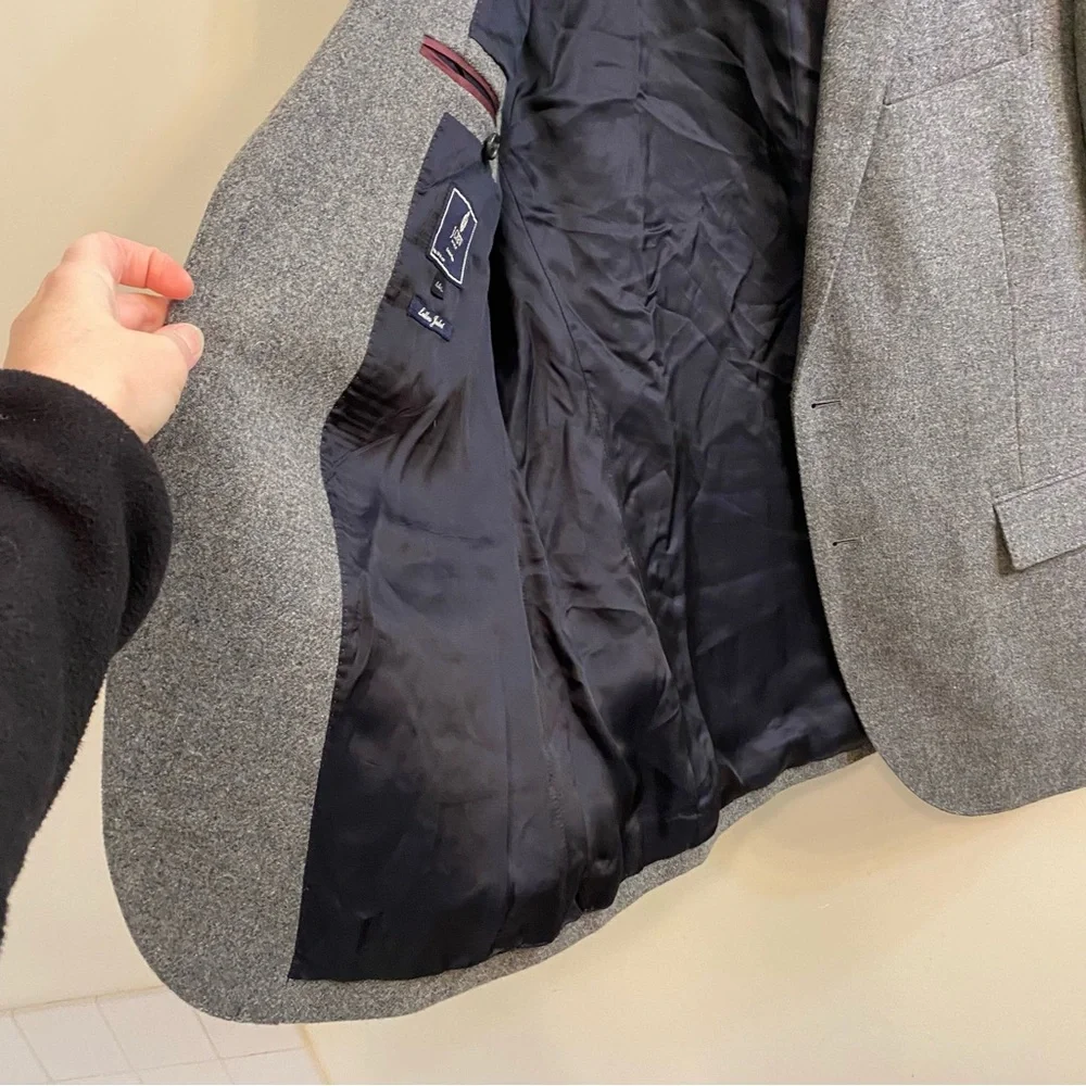 J. Crew Ludlow Jacket Yorkshire Tweed Two‎ Button Sport Coat Grey Men’s Sz 44L